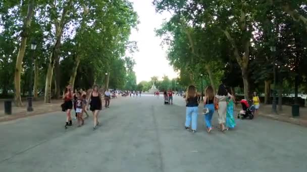 Madrid Hiszpania Lipiec 2023 Park Retiro Lub Prostu Retiro Jest — Wideo stockowe