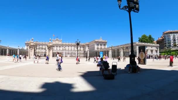 Madrid España Julio 2023 Visita Palacio Real Madrid Día Soleado — Vídeos de Stock