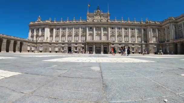 Madrid Spain July 2023 Відвідування Королівського Палацу Мадрида Літній Сонячний — стокове відео