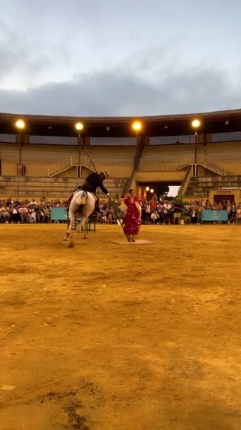 Torremolinos Ισπανια Σεπτεμβριου 2023 Riders Show San Miguel Fair Torremolinos — Αρχείο Βίντεο