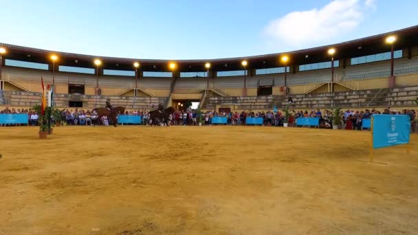 Torremolinos Spain 2023 ライダーは9月30日にスペインのトレモリノスでサンミゲルフェアでショー — ストック動画
