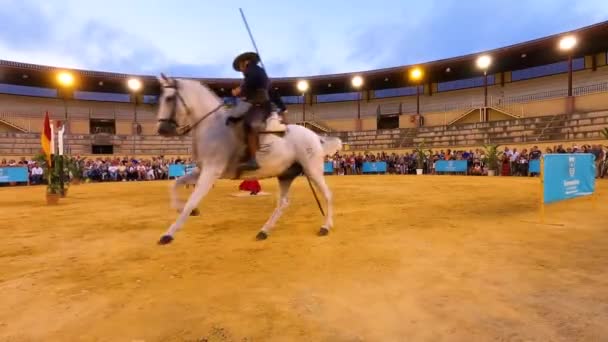 Torremolinos Espanha Setembro 2023 Exposição Cavaleiros Feira San Miguel Torremolinos — Vídeo de Stock