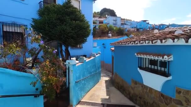 Juzcar Spanien Oktober 2023 Besök Blue Smurfs Village Juzcar Spanien — Stockvideo