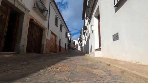 Антекера Испания Сентября 2023 Года Прогулка Узким Белым Улицам Антекере — стоковое видео