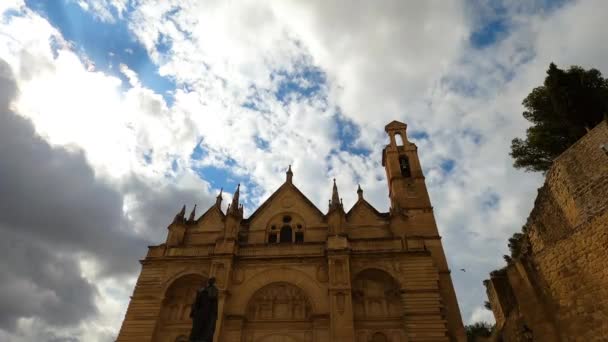 Antequera Španělsko Září 2023 Královský Sbormistrovský Kostel Santa Maria Mayor — Stock video