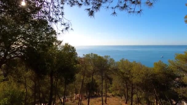 Malaga Spanien September 2023 Panorama Luftaufnahme Von Málaga Einem Sonnigen — Stockvideo