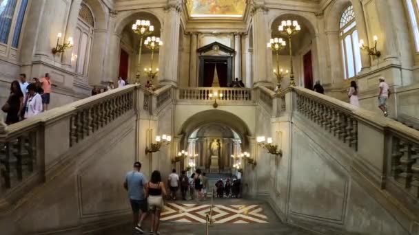 Madrid Espanha Julho 2023 Visitando Palácio Real Madri Dia Ensolarado — Vídeo de Stock
