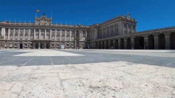 Мадрид Испания Июля 2023 Года Посещение Королевского Дворца Мадрида Летний — стоковое видео