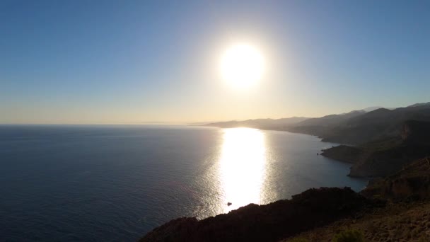 Solnedgang Middelhavet Fra Cerro Gordo Herradura Andulasia Sydspanien – Stock-video
