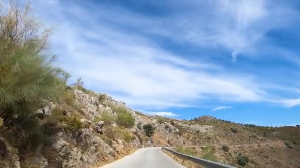 Carretera Parque Nacional Sierra Las Nieves Andalucía Sur España — Vídeo de stock