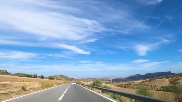 Дорога Національному Парку Сьєрра Лас Нівес Андалусія Південна Іспанія — стокове відео