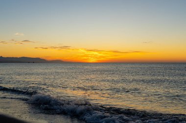 Sunrise over Mediterranean Sea, Costa del Sol, Malaga, Spain