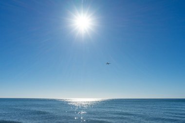 Akdeniz üzerinde gün doğumu, Costa del Sol, Malaga, İspanya