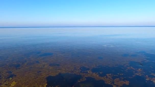 Kijów Morze Jesienią Zachodzie Słońca Lewy Brzeg — Wideo stockowe