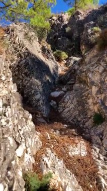 Malaga, Endülüs, İspanya 'daki Tejeda, Almijara ve Alhama Doğal Parkı' nın Lucero zirvesine yürüyüş