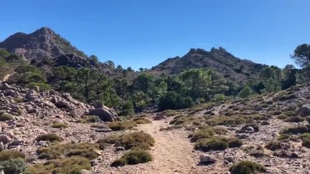 Turistika Vrchol Lucera Přírodním Parku Tejeda Almijara Alhama Malaze Andalusie — Stock video