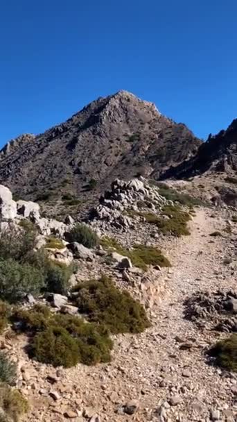 Malaga Endülüs Spanya Tejeda Almijara Alhama Doğal Parkı Nın Lucero — Stok video