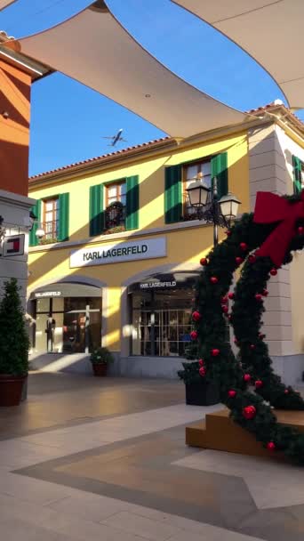 Malaga España Noviembre 2023 Captura Encanto Festivo Navidad Centro Comercial — Vídeos de Stock