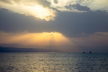 Sunrise over Mediterranean Sea, Costa del Sol, Malaga, Spain