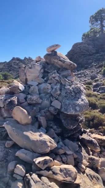 Походы Пик Лусеро Природного Парка Техеда Альмихара Алама Малаге Андалусия — стоковое видео