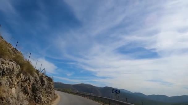 Strada Nel Parco Nazionale Della Sierra Las Nieves Andalusia Spagna — Video Stock