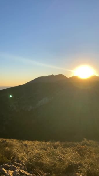 Zachód Słońca Nad Costa Del Sol Maladze Hiszpania Panoramiczny Widok — Wideo stockowe