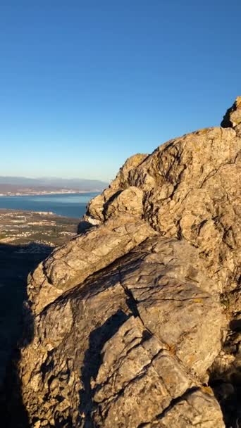 Tramonto Sulla Costa Del Sol Malaga Spagna Vista Panoramica Dalle — Video Stock