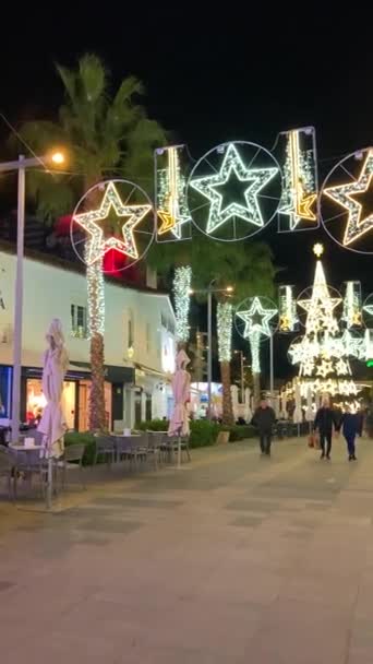 Torremolinos Hiszpania Grudzień 2023 Uchwyć Świąteczny Urok Bożego Narodzenia Centrum — Wideo stockowe
