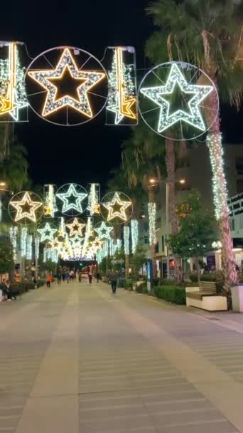 Torremolinos España Diciembre 2023 Captura Encanto Festivo Navidad Centro Comercial — Vídeos de Stock