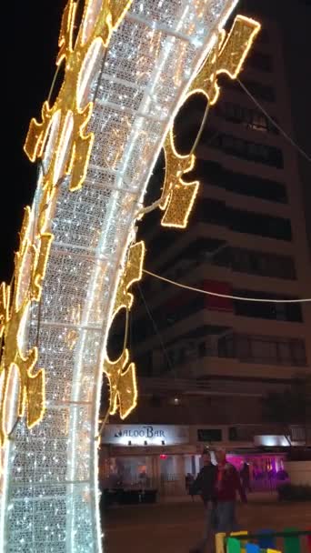 Torremolinos Spain December 2023 Capture Festive Charm Christmas Plaza Mayor — Stock Video