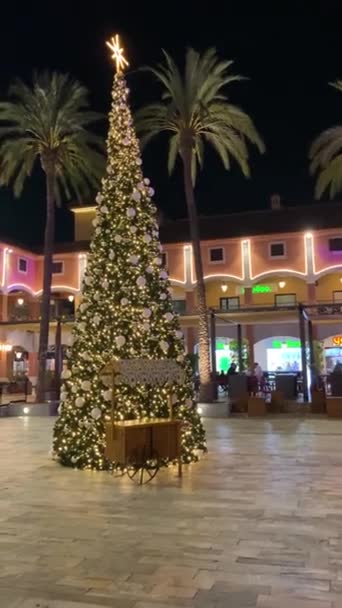 Malaga Espagne Décembre 2023 Capturez Charme Festif Noël Centre Commercial — Video