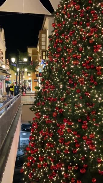 Malaga España Diciembre 2023 Captura Encanto Festivo Navidad Centro Comercial — Vídeos de Stock