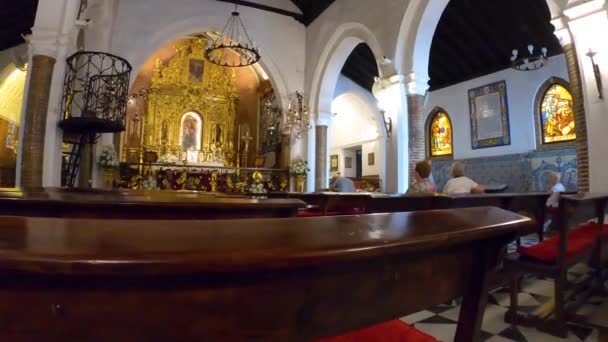 Huelva Hiszpania Czerwca 2023 Kaplica Nuestra Seora Cinta Patronka Huelvy — Wideo stockowe