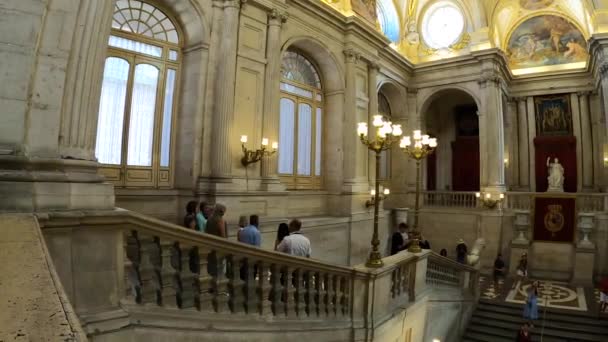 Madrid Španělsko Června 2023 Návštěva Královského Paláce Madridu Července 2023 — Stock video