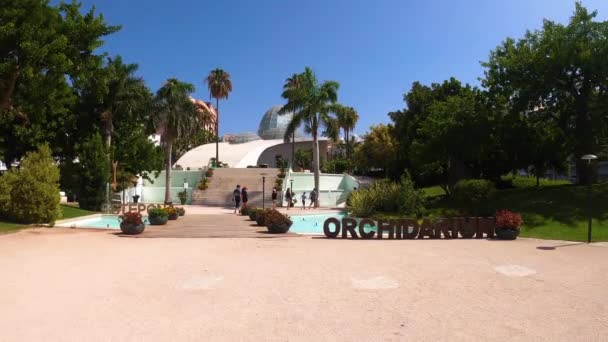Эстепона Испания Июля 2023 Года Дом Орхидей Эстепоны Центре Города — стоковое видео
