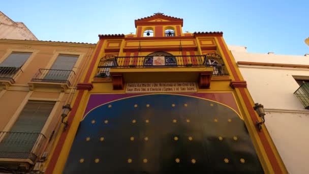 Malaga Spanien August 2023 Morgenspaziergang Historischen Stadtzentrum Von Málaga Spanien — Stockvideo