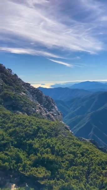 Blick Vom Wanderweg Auf Den Gipfel Des Torrecilla Nationalpark Sierra — Stockvideo