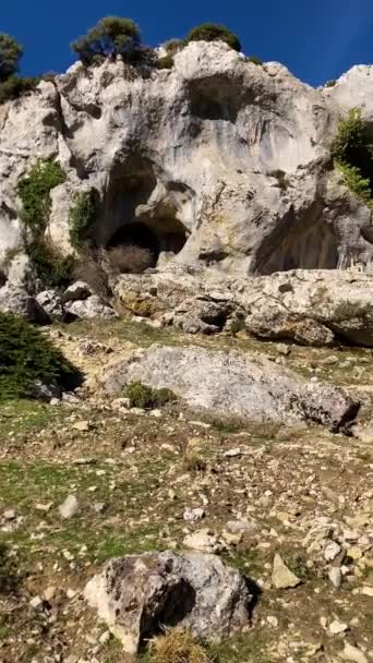Διαδρομή Πεζοπορίας Στην Κορυφή Torrecilla Sierra Las Nieves Εθνικό Πάρκο — Αρχείο Βίντεο