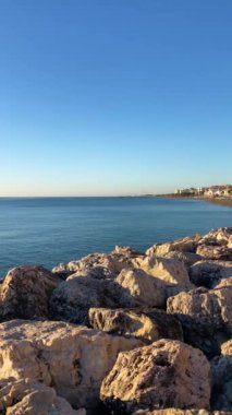 İspanya 'da Akdeniz üzerinde gün doğumu, Torremolinos, Malaga, Costa del Sol, İspanya