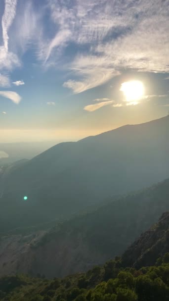 Akdeniz Üzerinde Gün Batımı Calamorro Tepesinden Fuengirola Costa Del Sol — Stok video