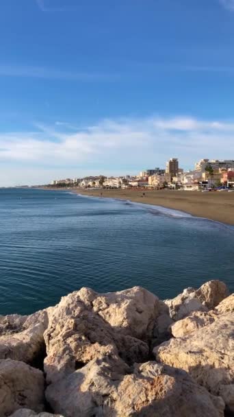 Zonsopkomst Boven Middellandse Zee Torremolinos Malaga Costa Del Sol Spanje — Stockvideo