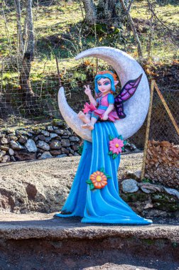 Paradota, İspanya - 20 Ocak 2024: Parauta, İspanya 'daki Büyülü Parauta Ormanı