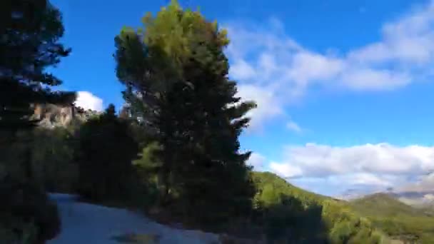 Carretera Desde Puerto Saucillo Parque Nacional Sierra Las Nieves Andalucía — Vídeos de Stock