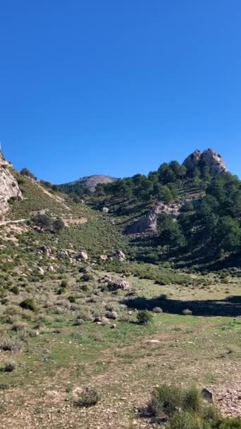 Blick Auf Den Wanderweg Zum Maroma Gipfel Sierra Tejeda Spanien — Stockvideo