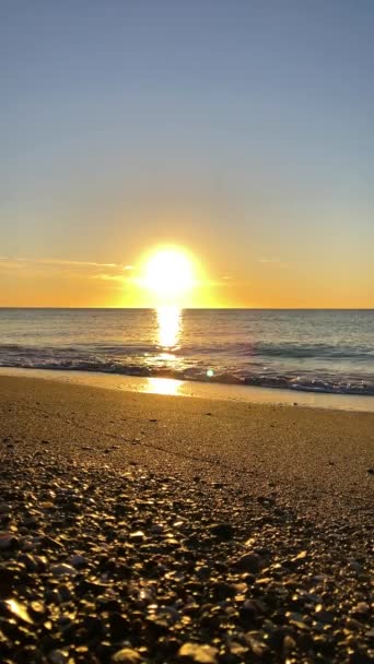 Ανατολή Ηλίου Πάνω Από Μεσόγειο Θάλασσα Torremolinos Μάλαγα Costa Del — Αρχείο Βίντεο