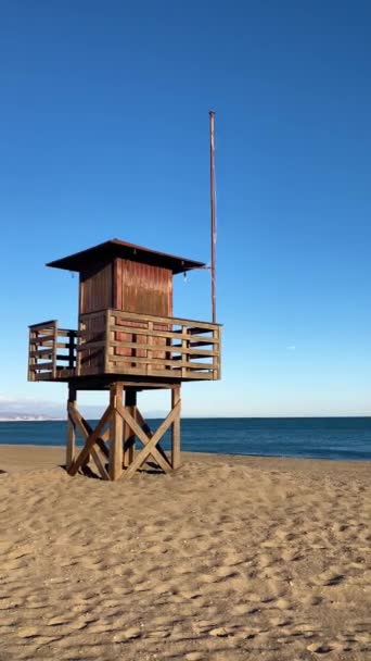 Praia Torremolinos Málaga Costa Del Sol Espanha — Vídeo de Stock