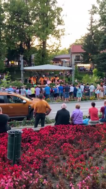 Sovata Rumunia Sierpnia 2022 Koncert Ursul Lake Resort Znany Jest — Wideo stockowe