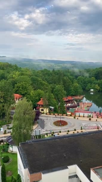 Sovata Rumania Agosto 2022 Sovata City Ursul Lake Resort Conocido — Vídeo de stock