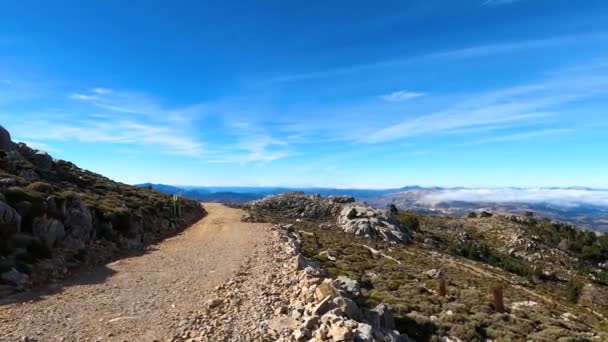 Sendero Pico Torrecilla Parque Nacional Sierra Las Nieves Andalucía España — Vídeo de stock
