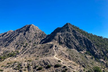 Lucero peak of the Natural Park of Tejeda, Almijara and Alhama in Malaga, Andalusia, Spain clipart